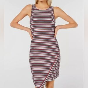 BCX Junior's Sleeveless Multicolored Striped Tank Dress Size Junior Small